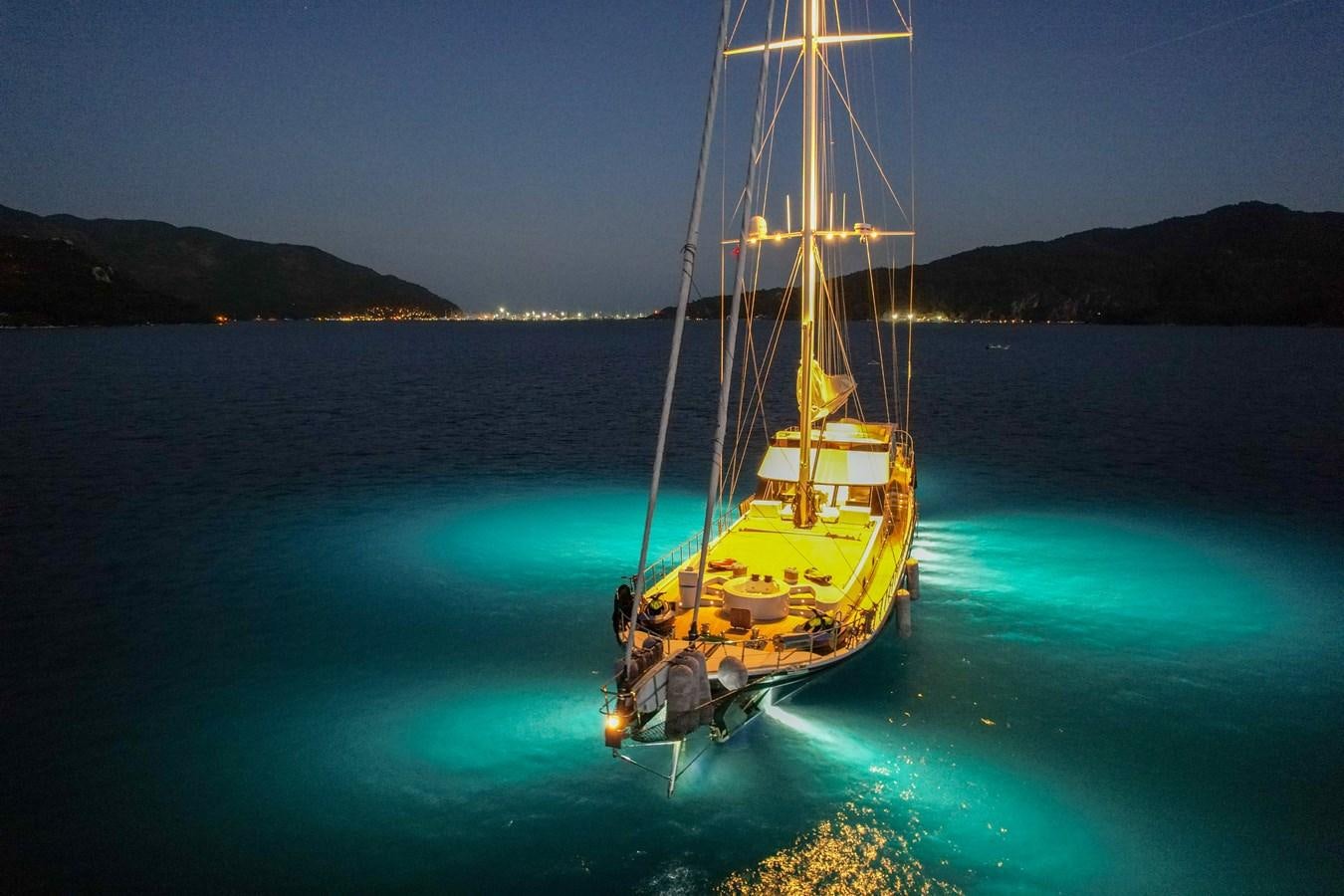 a sailboat in the water aboard PURA-VIDA Yacht for Sale