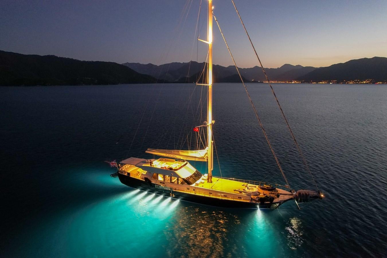 a sailboat on the water aboard PURA-VIDA Yacht for Sale