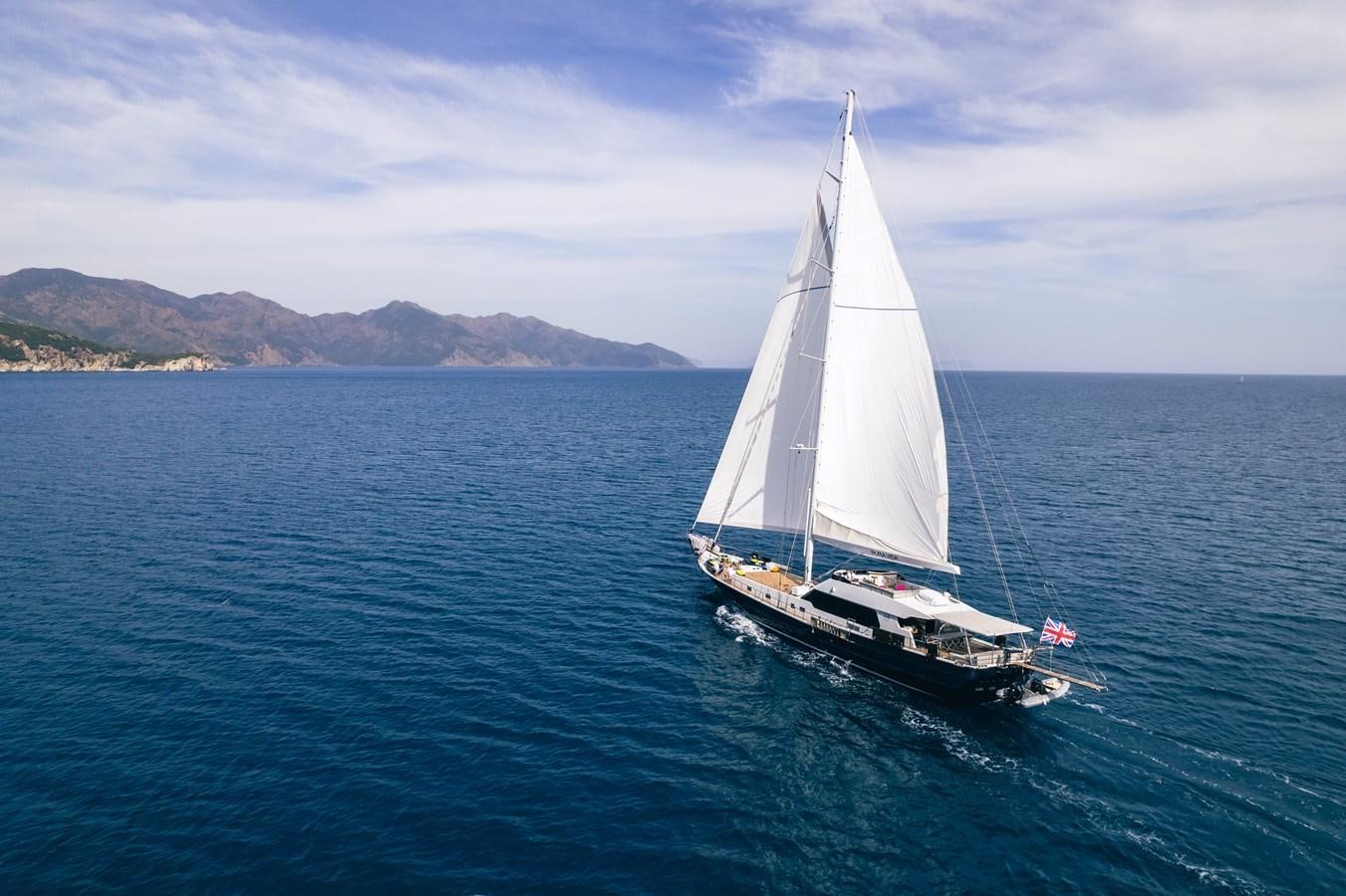 a sailboat on the water aboard PURA-VIDA Yacht for Sale