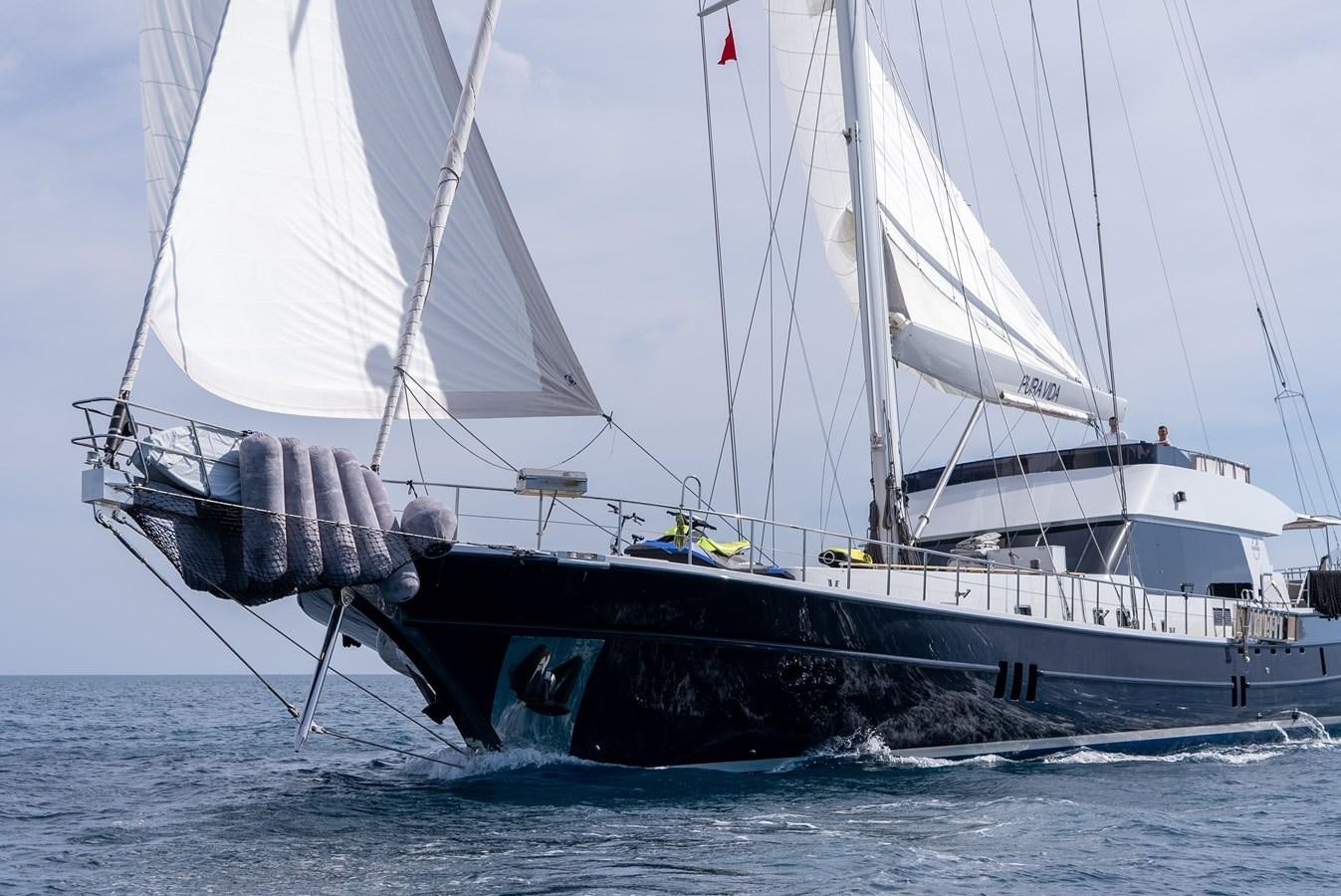 a boat on the water aboard PURA-VIDA Yacht for Sale