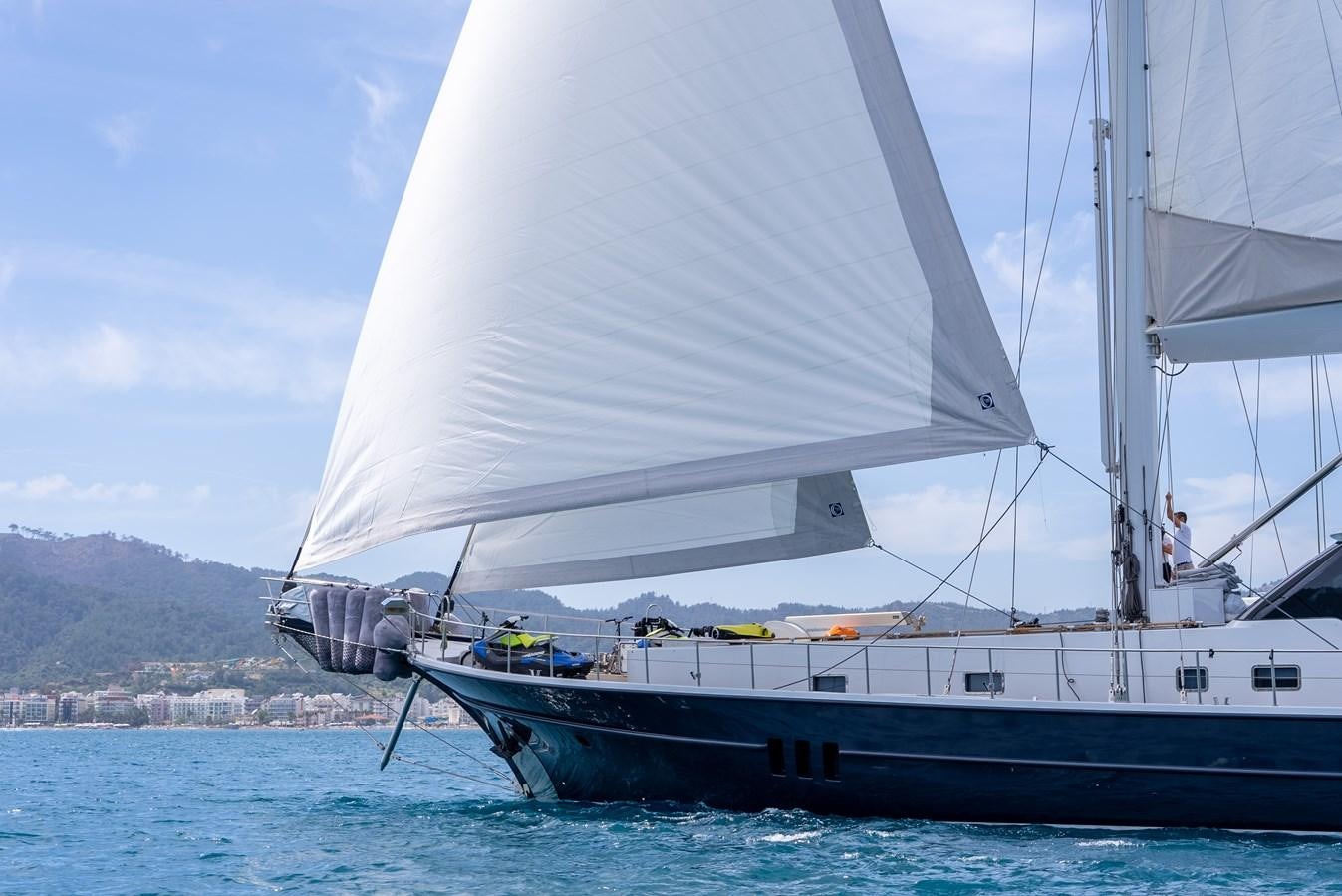 a boat on the water aboard PURA-VIDA Yacht for Sale