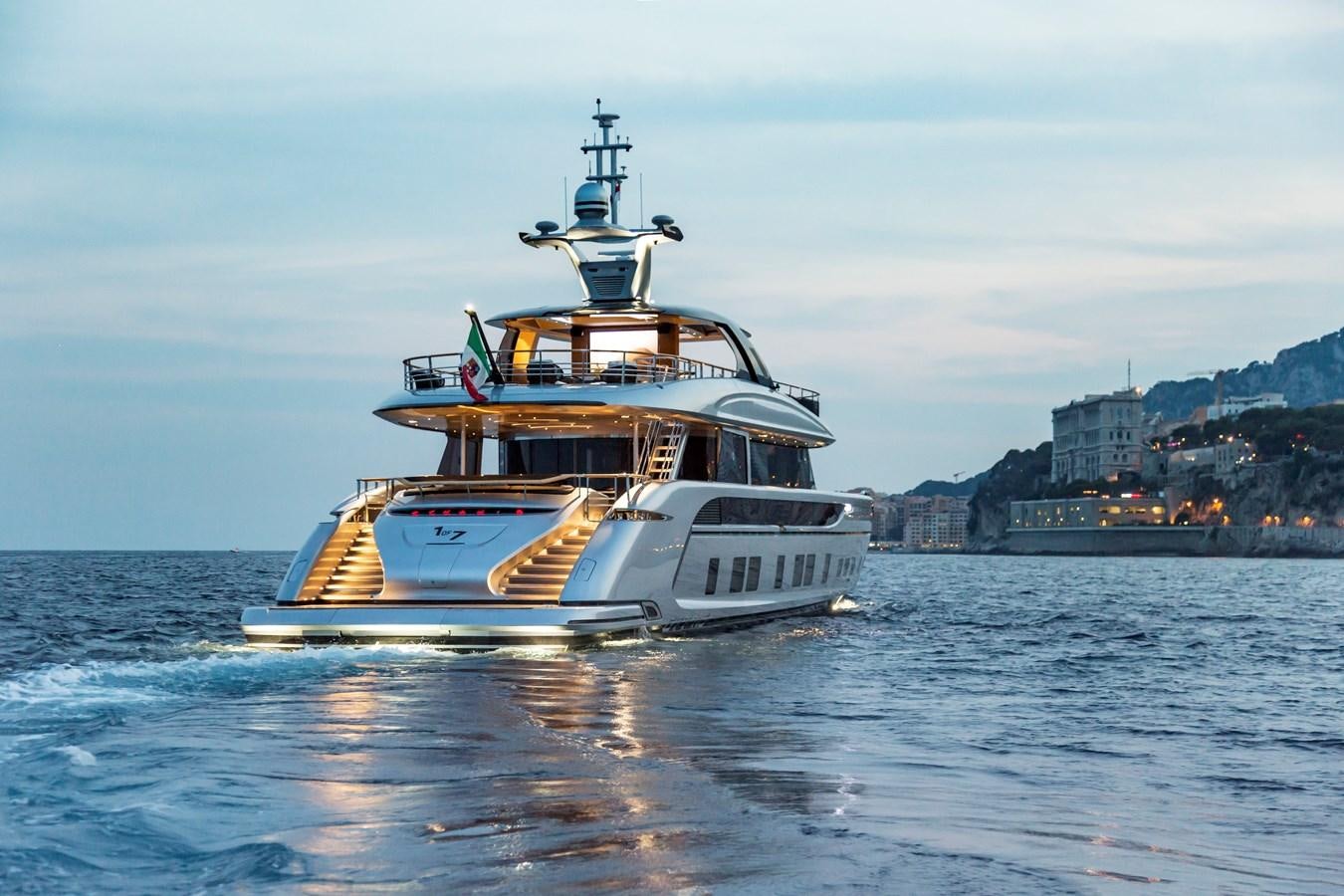 a boat in the water aboard DYNAMIQ GTT 115  Yacht for Sale