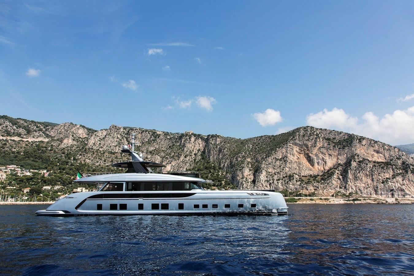 a boat in the water aboard DYNAMIQ GTT 115  Yacht for Sale