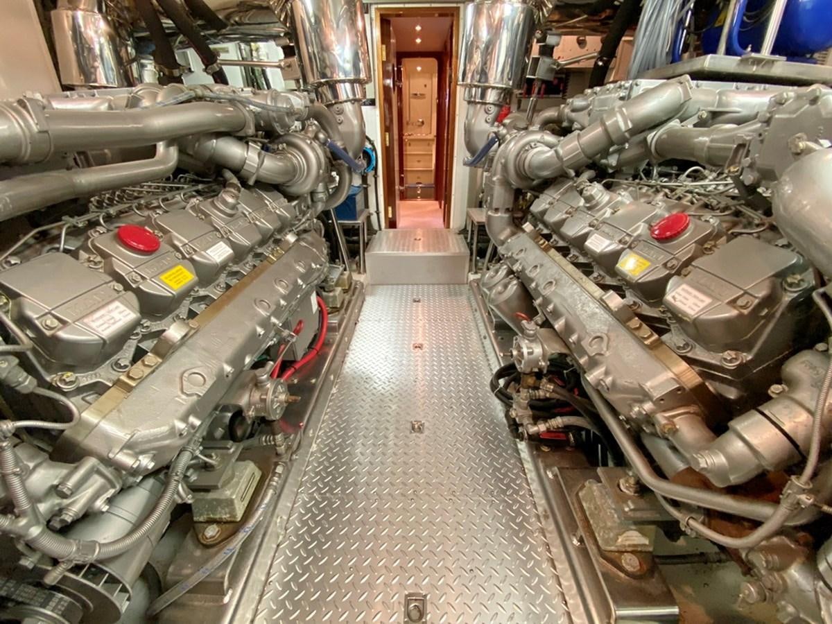 a large machine in a room aboard MARACAIBO Yacht for Sale