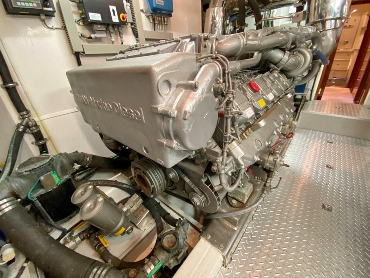 a machine with a large engine aboard MARACAIBO Yacht for Sale