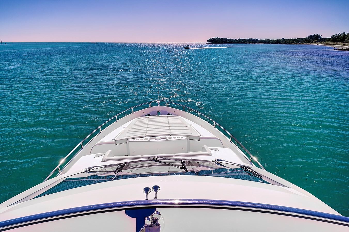 a white boat in the water aboard MISTY K Yacht for Sale