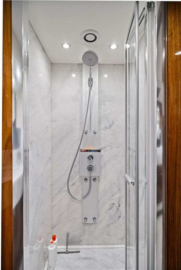 a shower with a hose aboard MISTY K Yacht for Sale