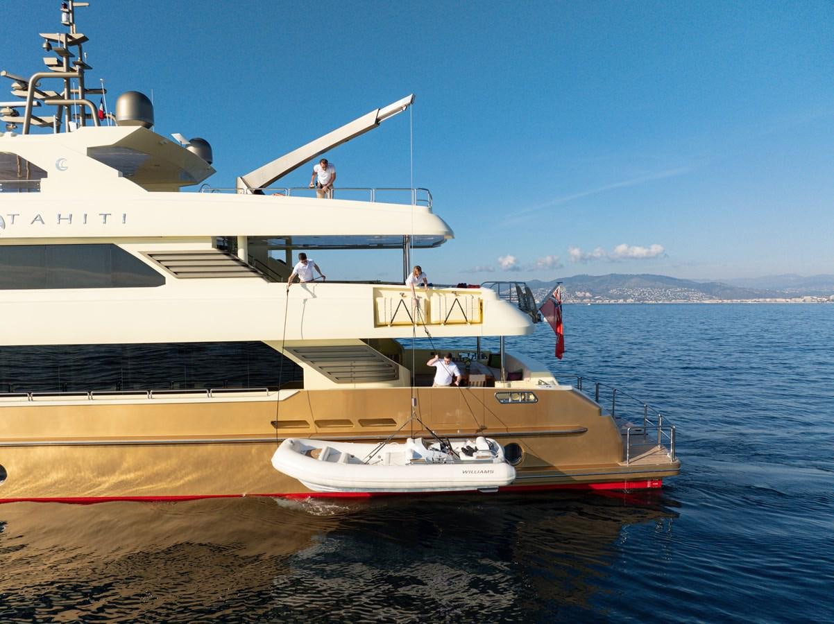 a boat on the water aboard LADY TAHITI Yacht for Sale