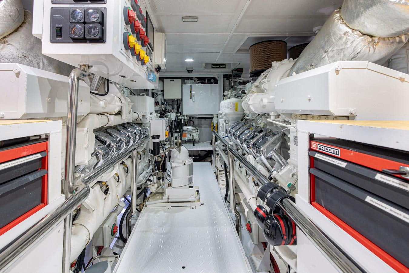 a room with machinery aboard LADY TAHITI Yacht for Sale