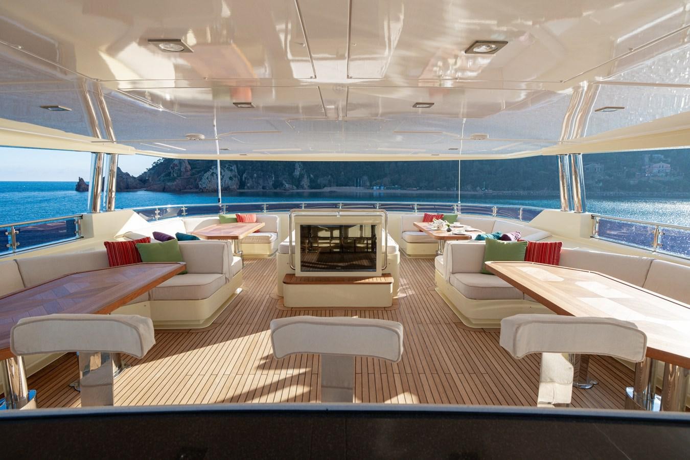 a room with a large pool aboard LADY TAHITI Yacht for Sale