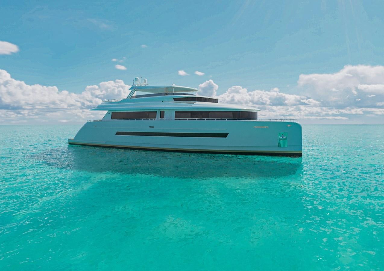 a boat in the water aboard STELLARONE AL108 Yacht for Sale