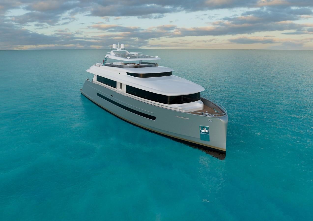 a boat in the water aboard STELLARONE AL108 Yacht for Sale