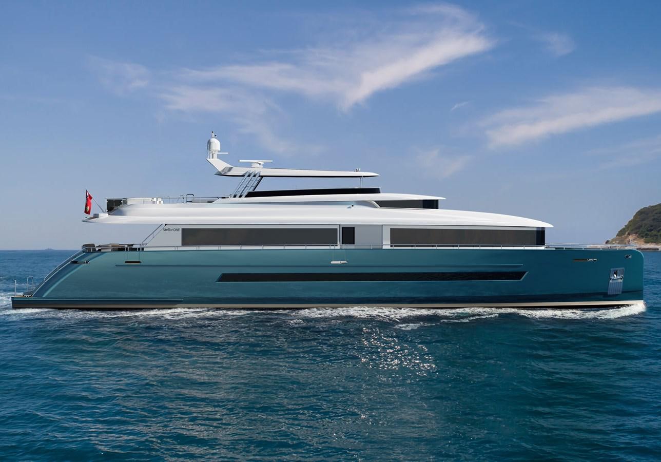 a boat in the water aboard STELLARONE AL108 Yacht for Sale