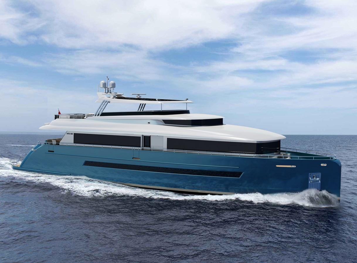a boat on the water aboard STELLARONE AL108 Yacht for Sale