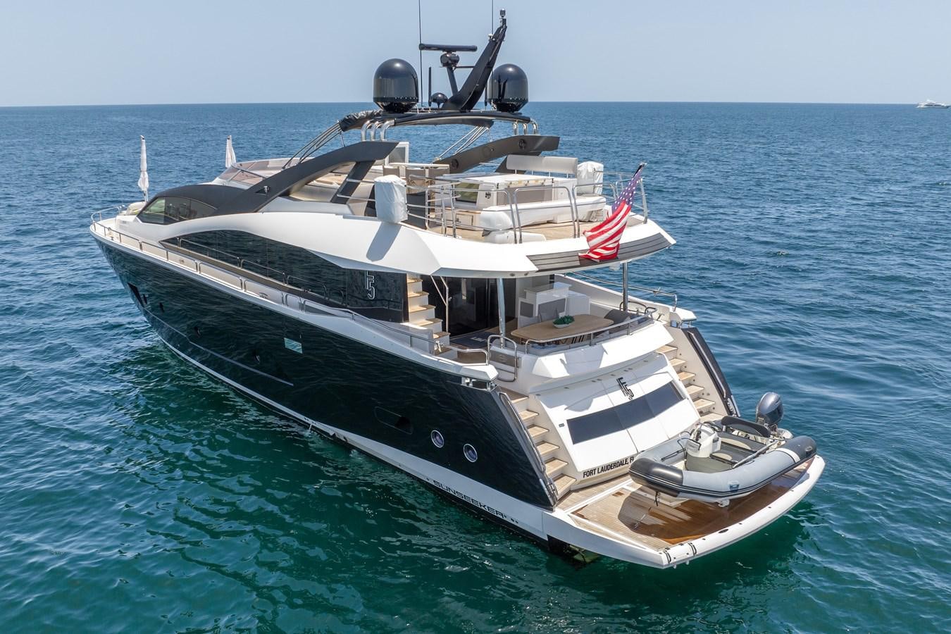 a large ship in the water aboard F5 Yacht for Sale