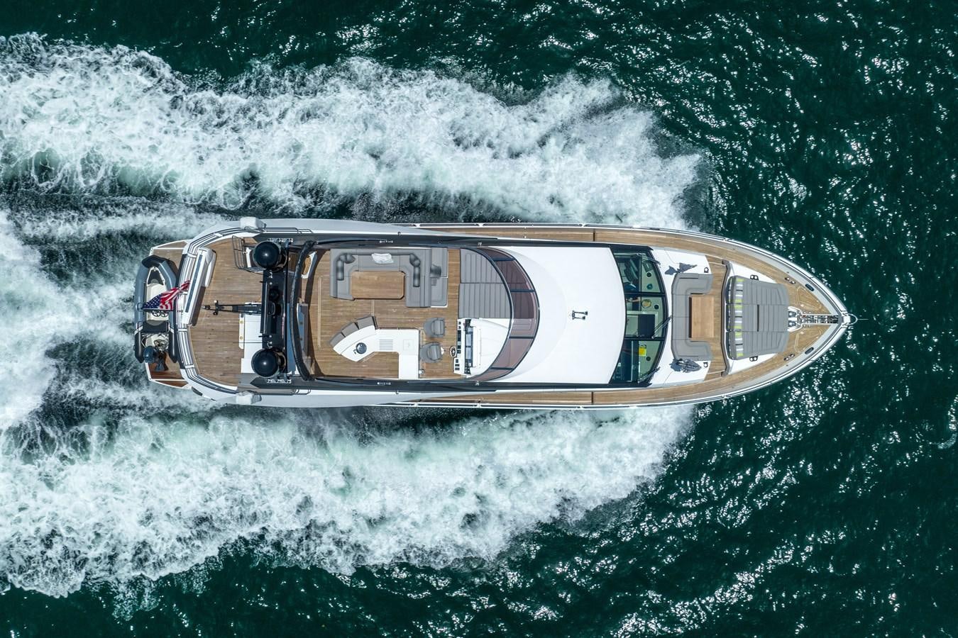 a high angle view of a ship aboard F5 Yacht for Sale