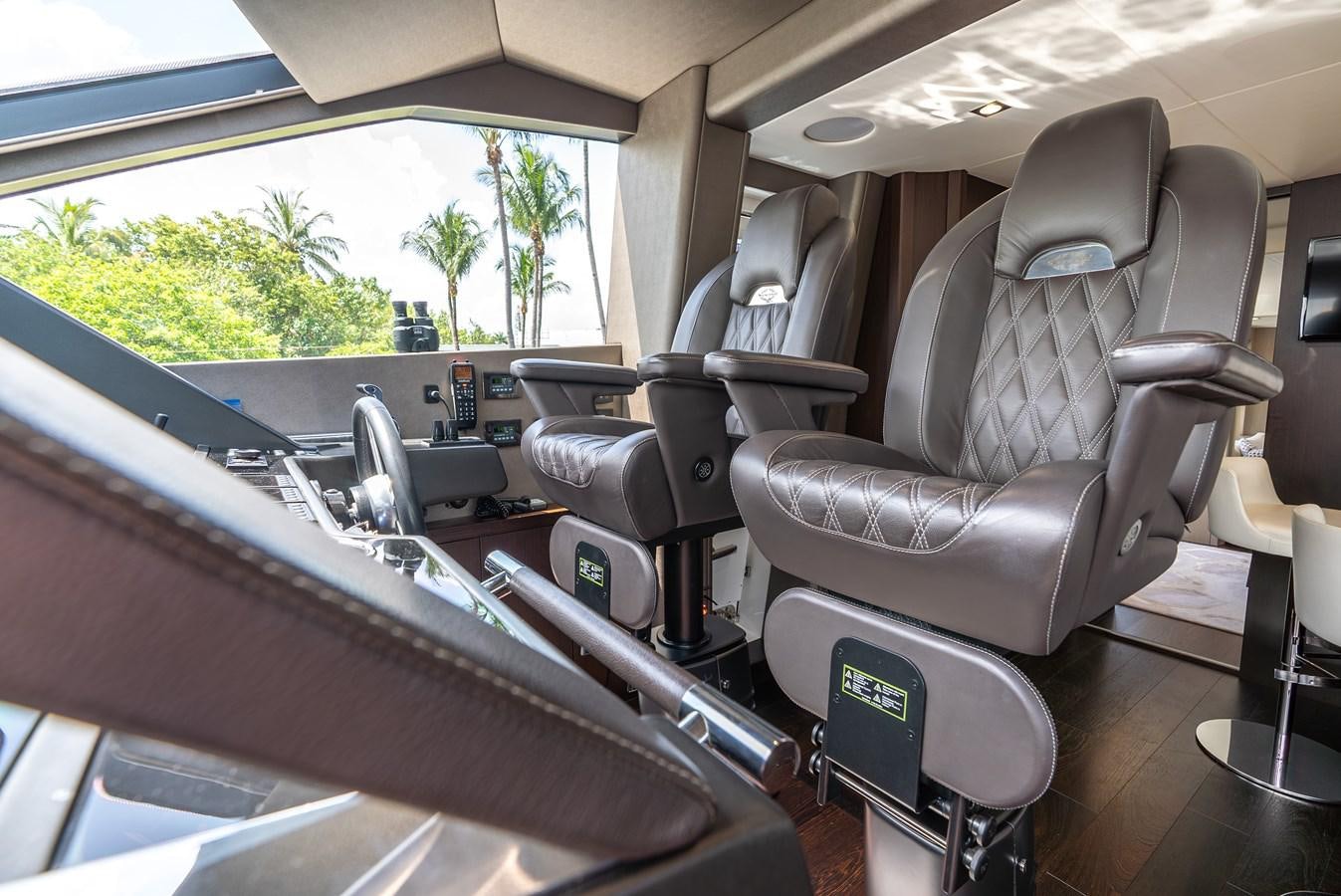 inside of a car aboard F5 Yacht for Sale