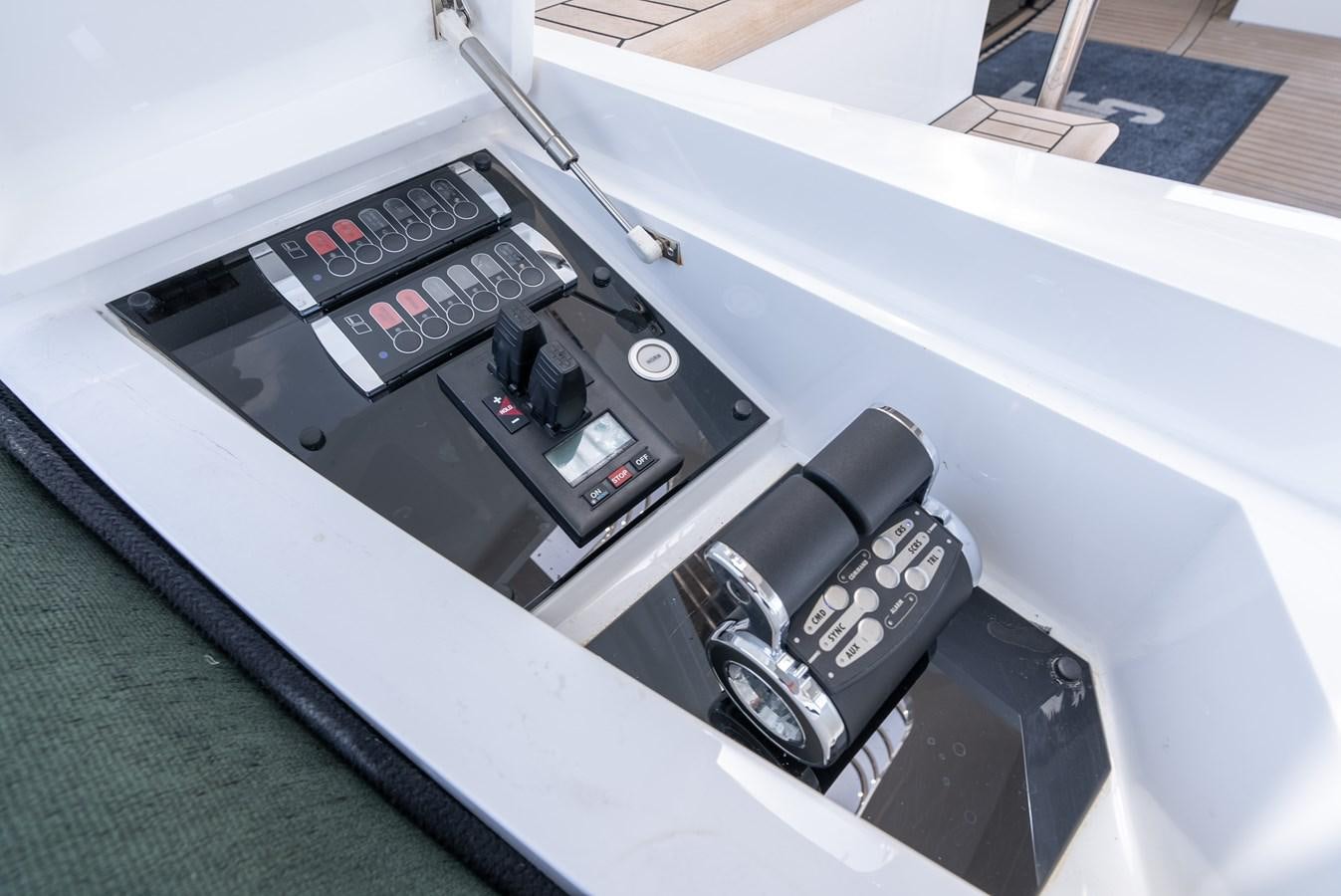a close-up of a machine aboard F5 Yacht for Sale