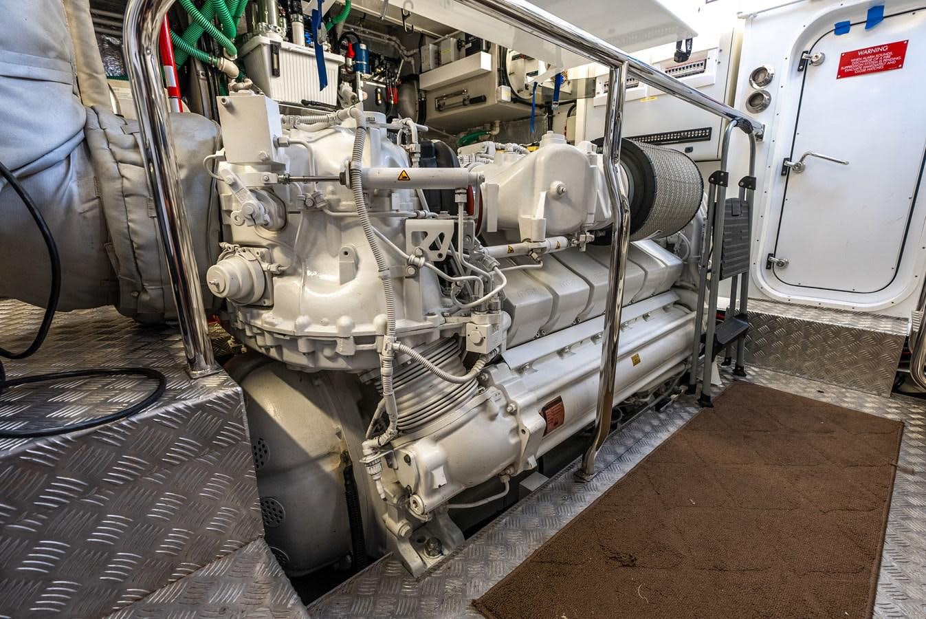 a machine with a large metal cylinder aboard F5 Yacht for Sale
