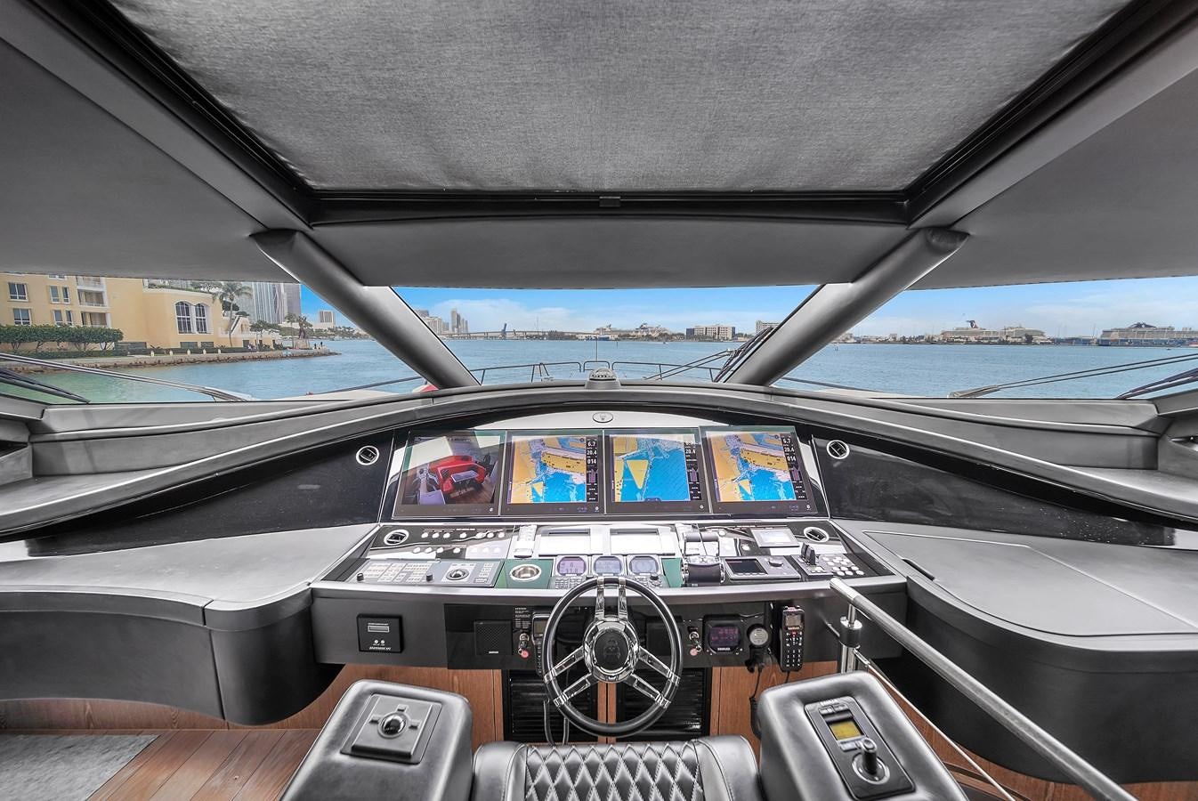 inside of a car aboard SUNSEEKER 115 SPORT YACHT  Yacht for Sale