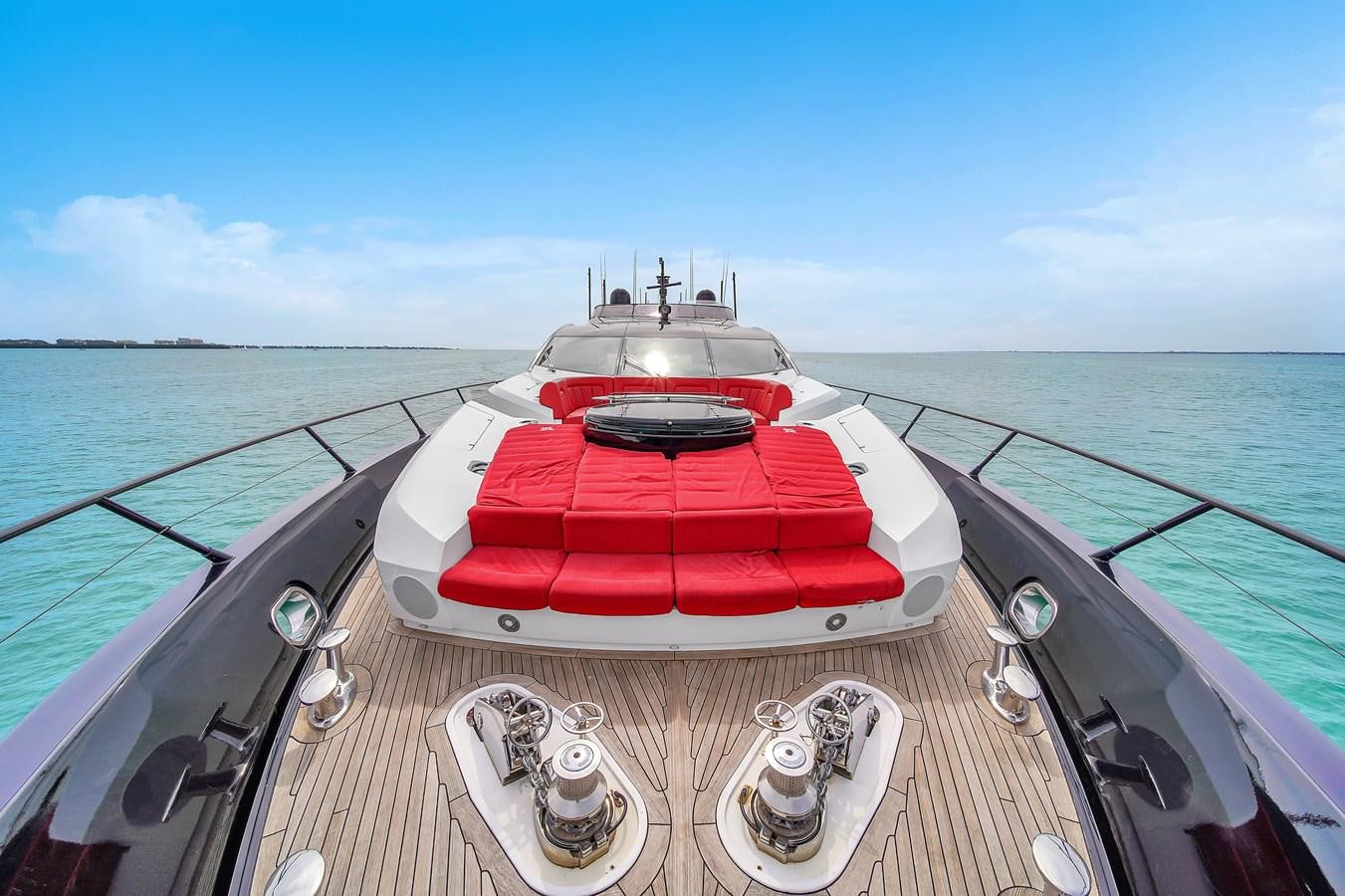 a boat on the water aboard SUNSEEKER 115 SPORT YACHT  Yacht for Sale