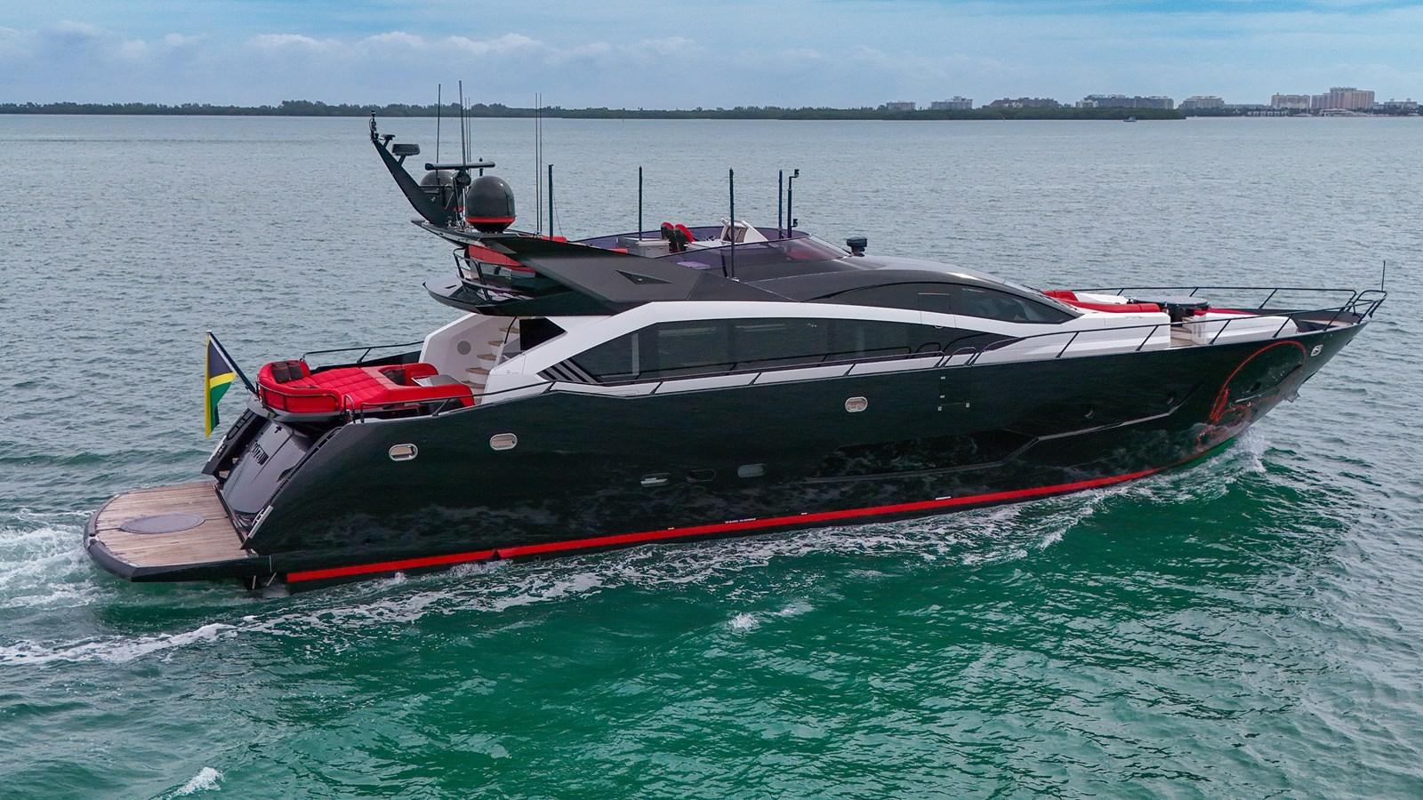 a boat in the water aboard SUNSEEKER 115 SPORT YACHT  Yacht for Sale