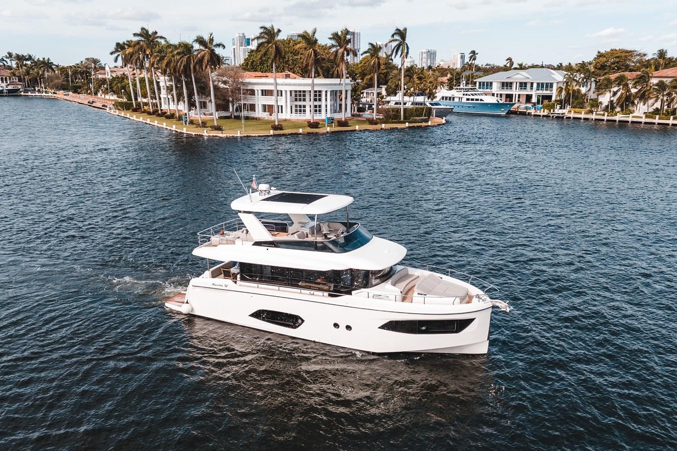 a boat on the water aboard ABSOLUTE 68 NAVETTA Yacht for Sale