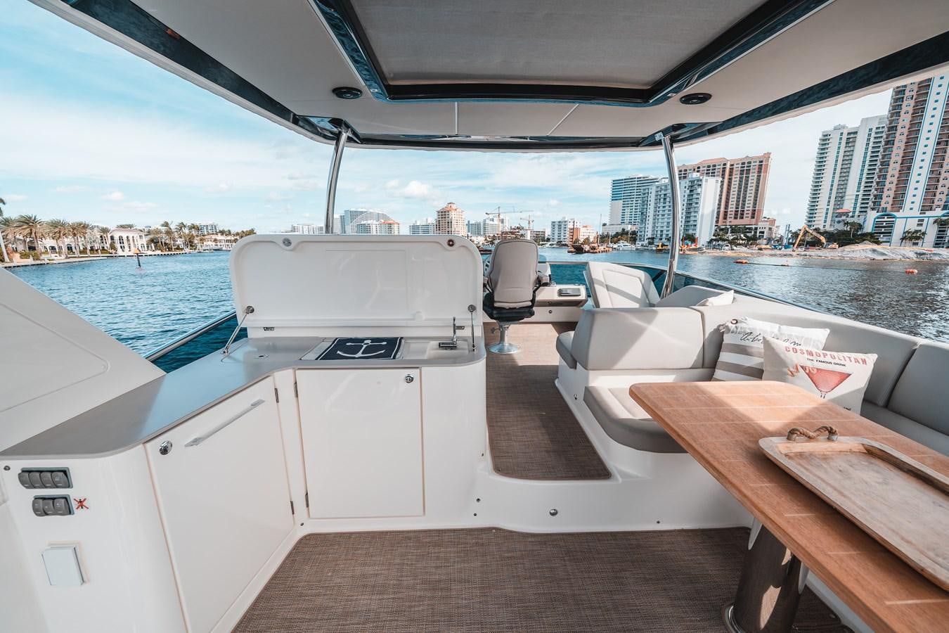 a boat on a deck aboard ABSOLUTE 68 NAVETTA Yacht for Sale