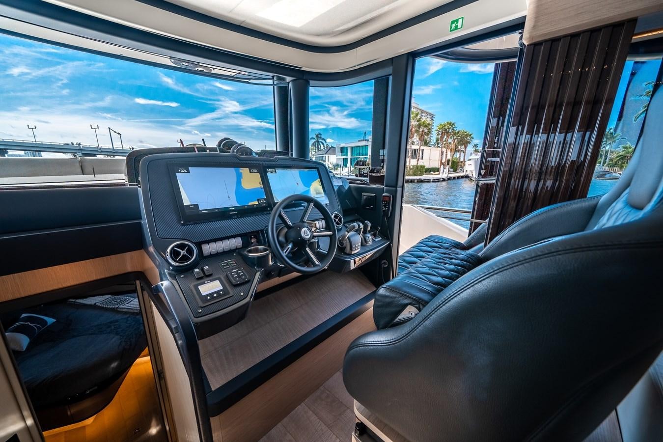 inside of a car aboard ABSOLUTE 68 NAVETTA Yacht for Sale