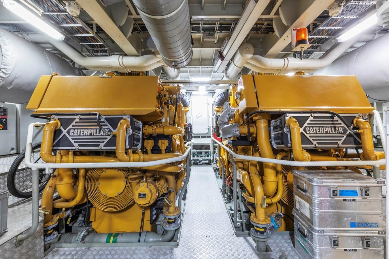 a large factory with machinery aboard SHADOW Yacht for Sale