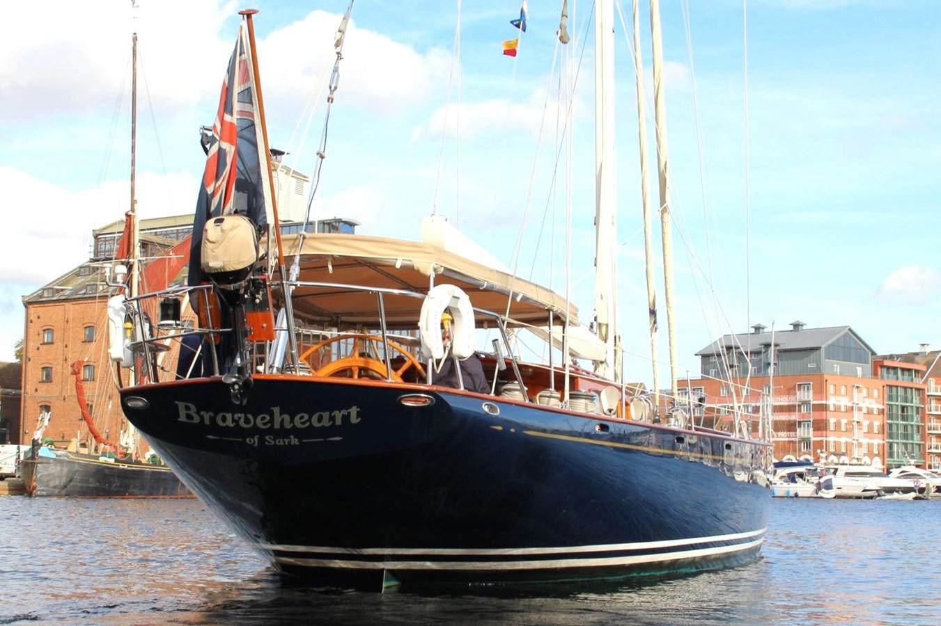 a boat in the water aboard BRAVEHEART OF SARK Yacht for Sale