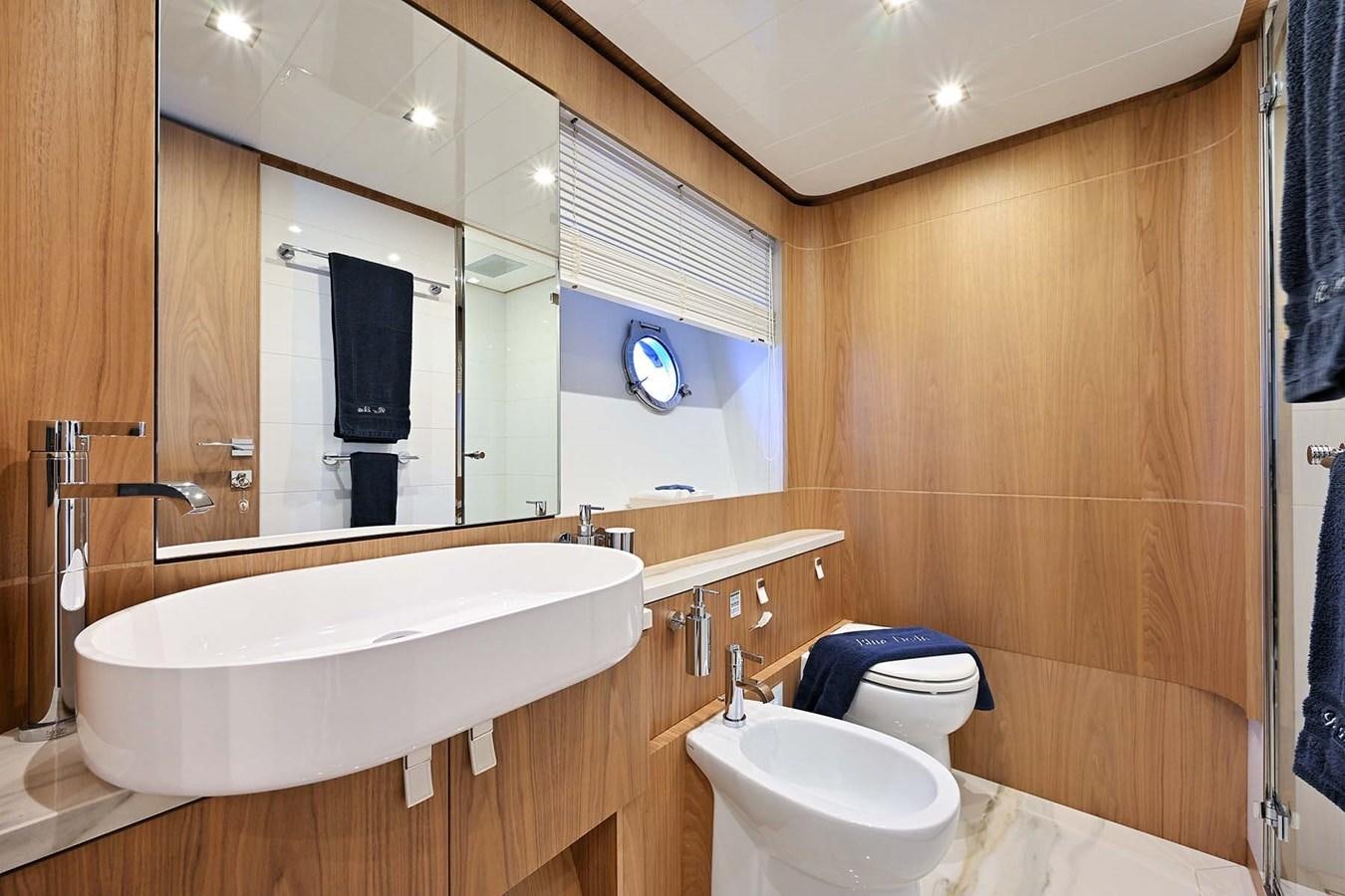 a bathroom with a sink and a toilet aboard HULL 21 Yacht for Sale