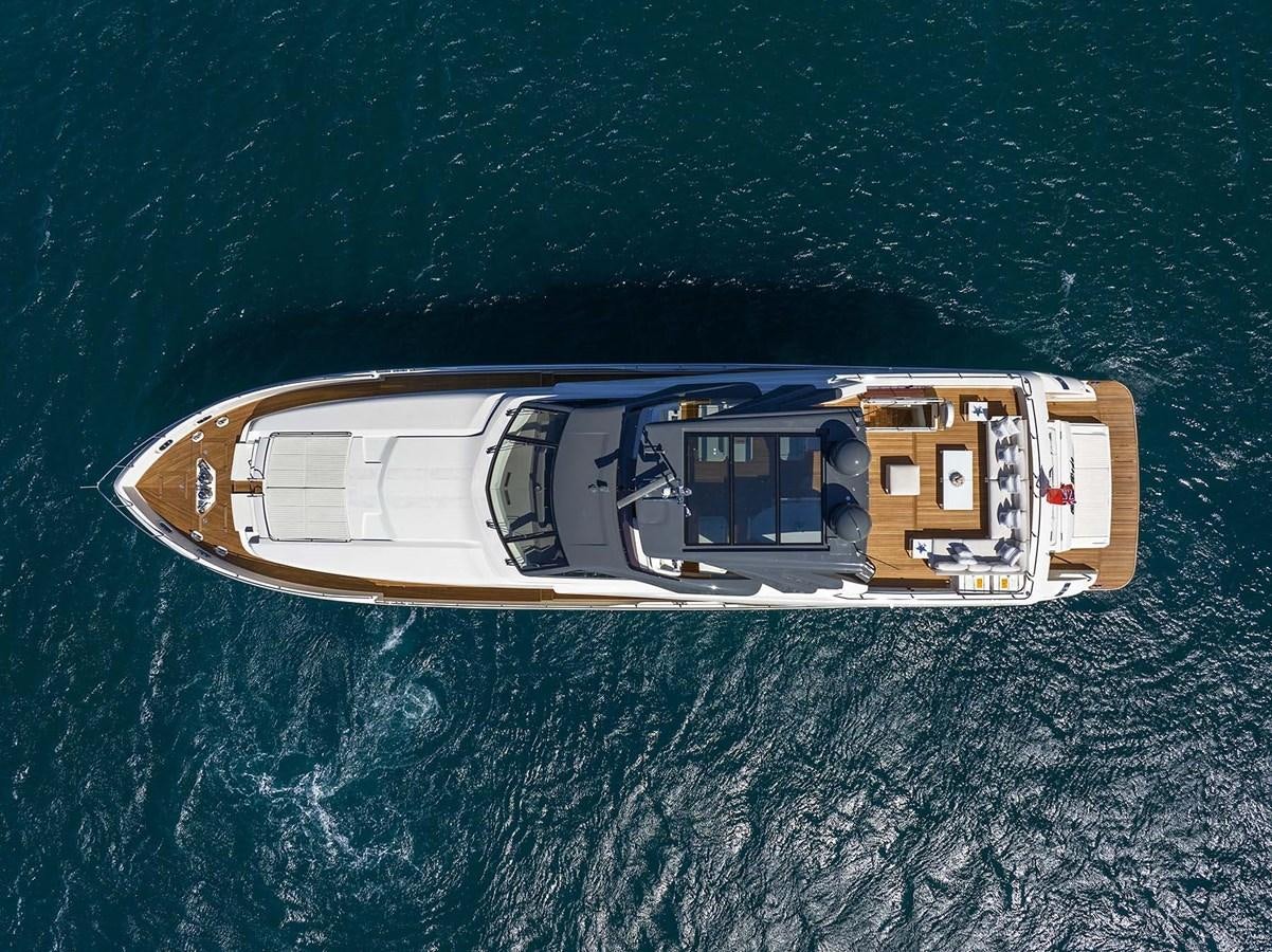 a high angle view of a ship aboard HULL 21 Yacht for Sale
