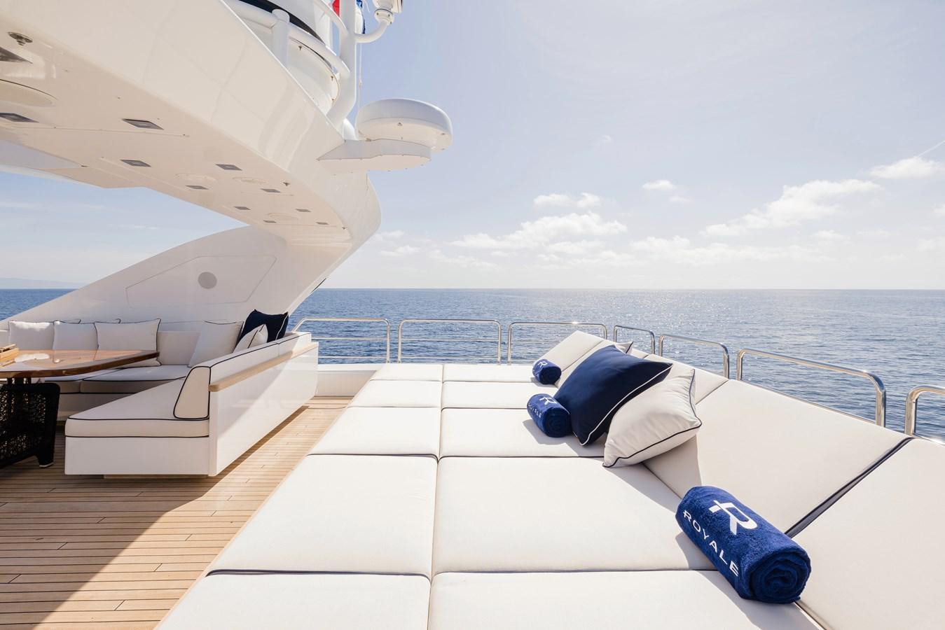 a boat on a deck aboard ROYALE X Yacht for Sale