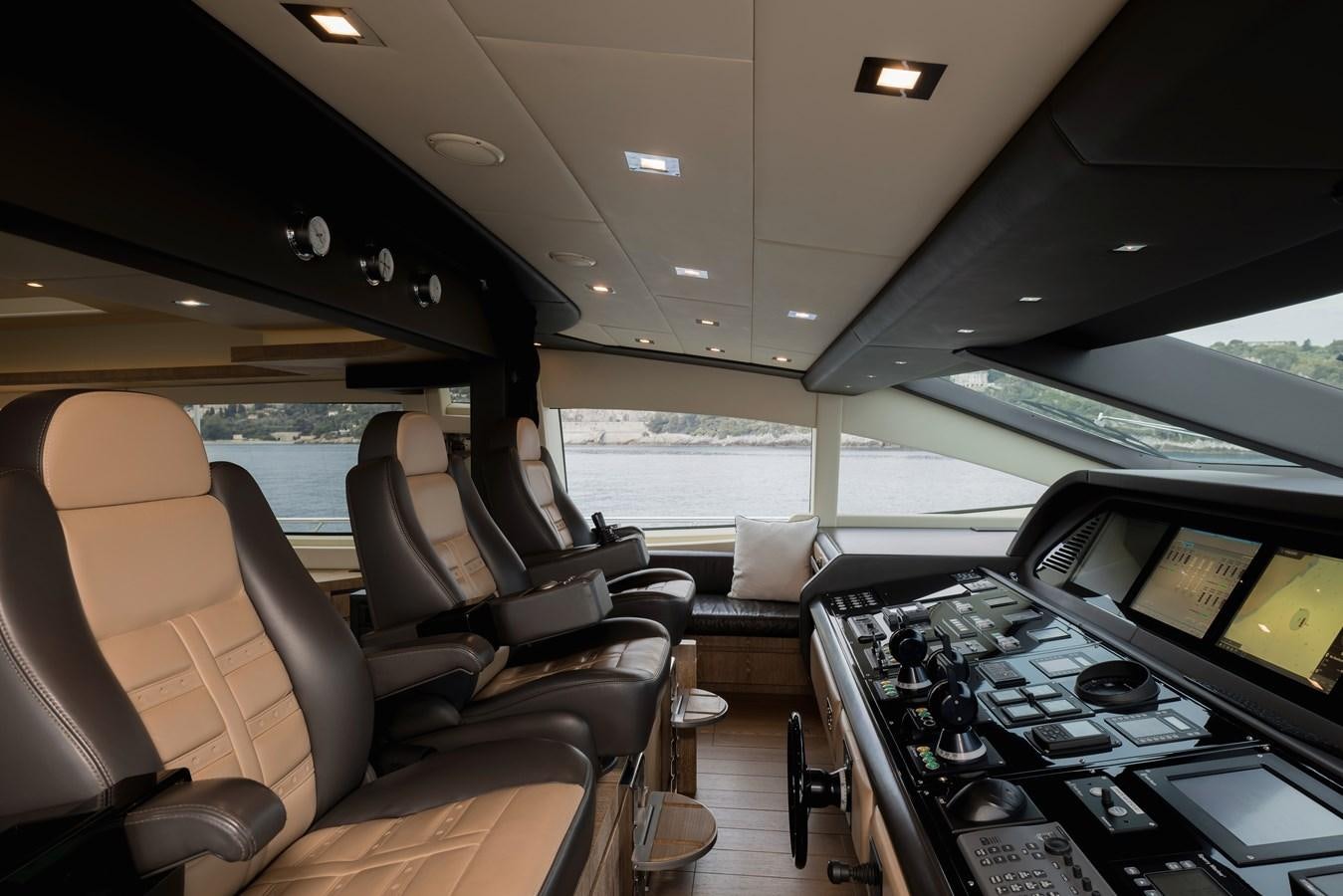 inside of a car aboard ROYALE X Yacht for Sale