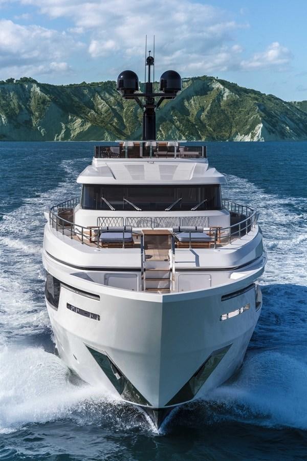 a boat on the water aboard CUSTOM LINE NAVETTA 33/33 Yacht for Sale