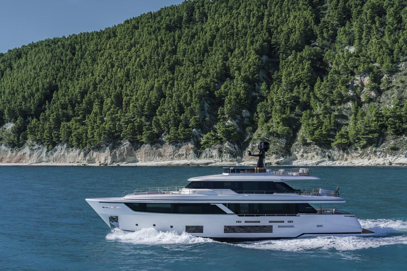 a boat on the water aboard CUSTOM LINE NAVETTA 33/33 Yacht for Sale