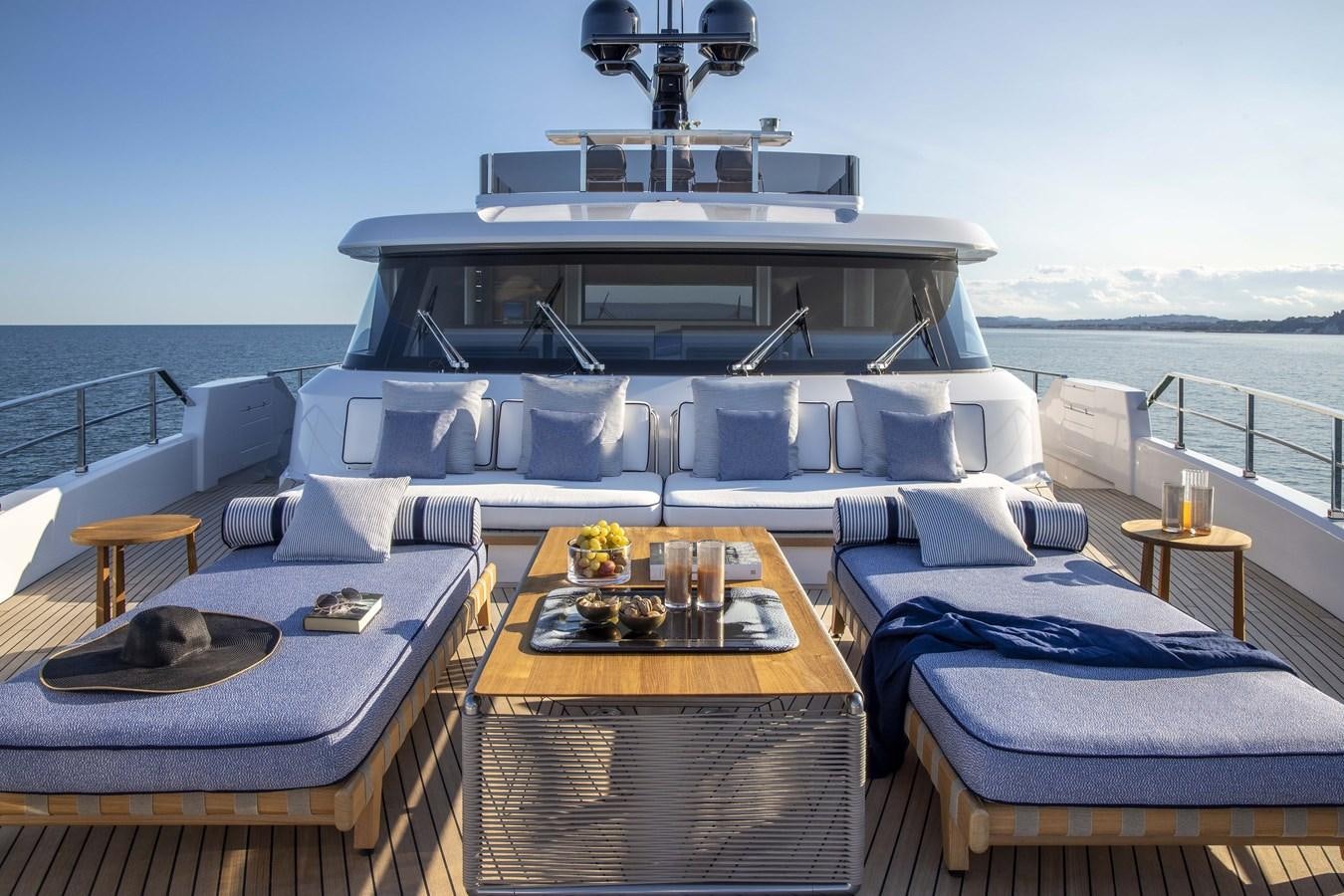 a boat on the water aboard CUSTOM LINE NAVETTA 33/33 Yacht for Sale