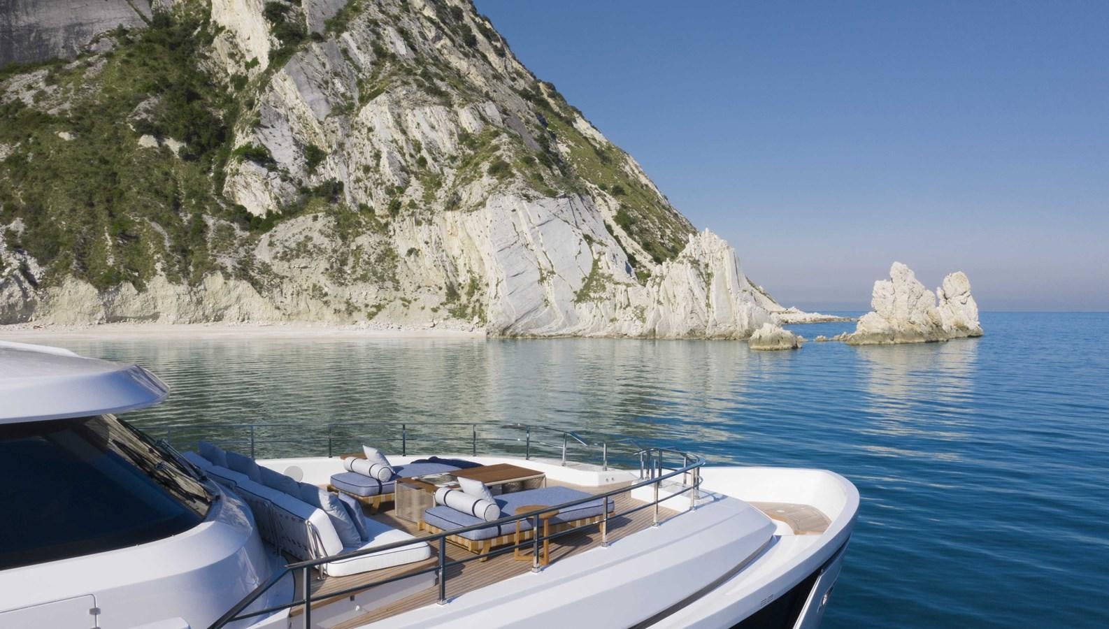 a boat on the water aboard CUSTOM LINE NAVETTA 33/33 Yacht for Sale