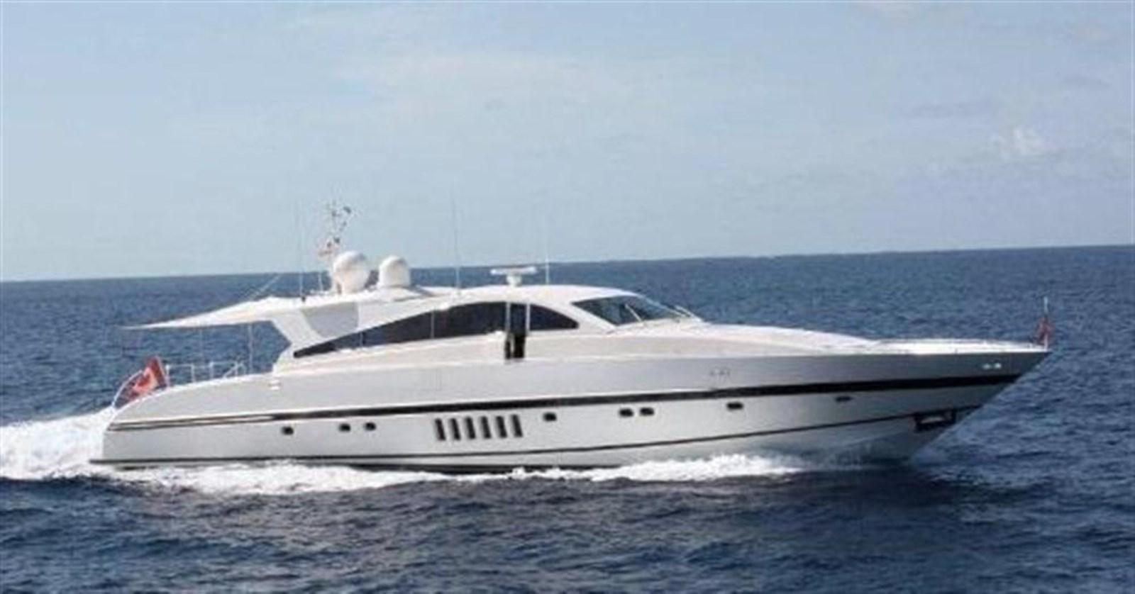 a white yacht on the water aboard SKS Yacht for Sale