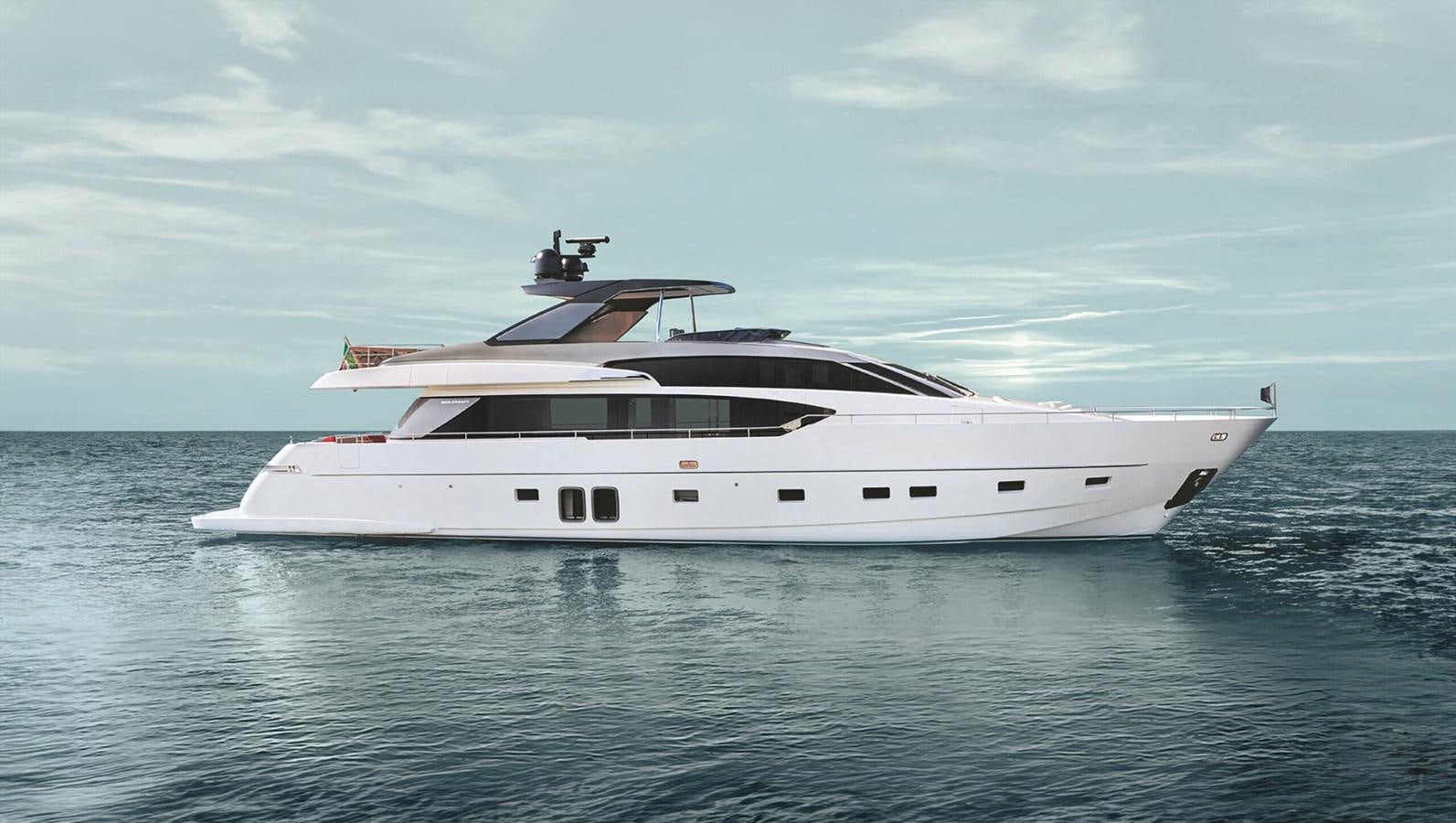 a white yacht in the water aboard 2023 SANLORENZO SL86 #799 Yacht for Sale
