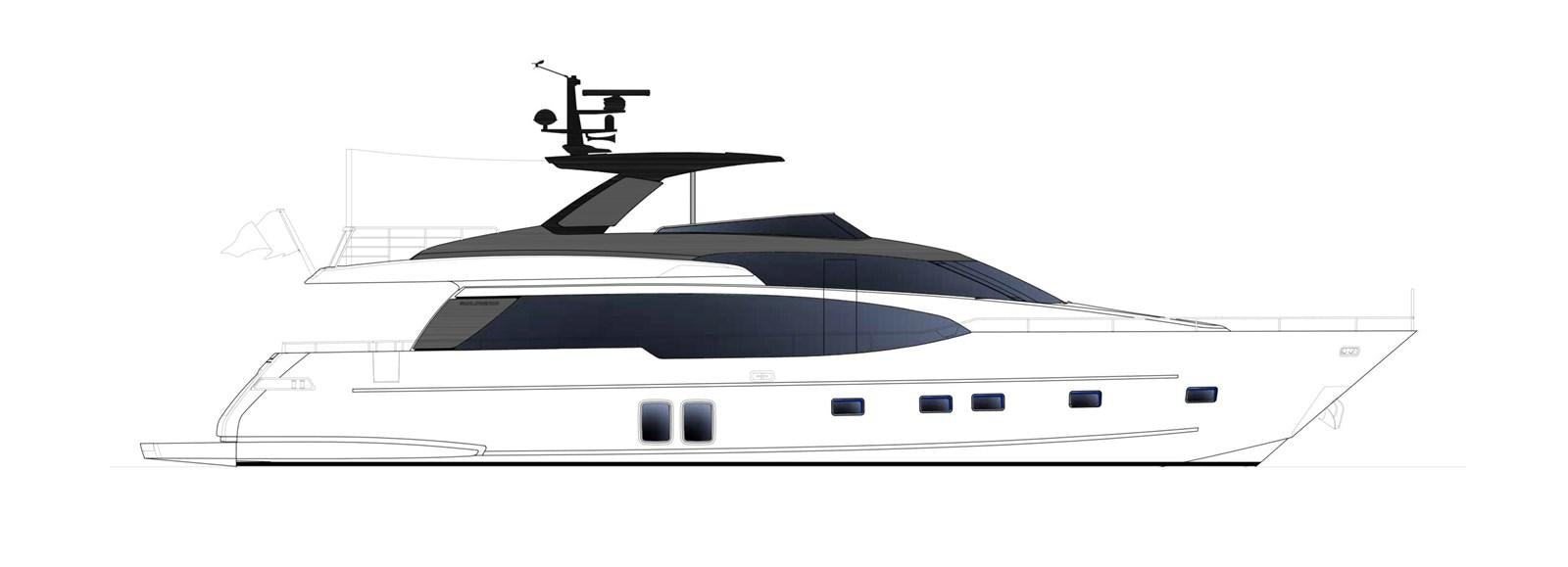 a white and black boat aboard 2021 SANLORENZO SL78 #721 Yacht for Sale