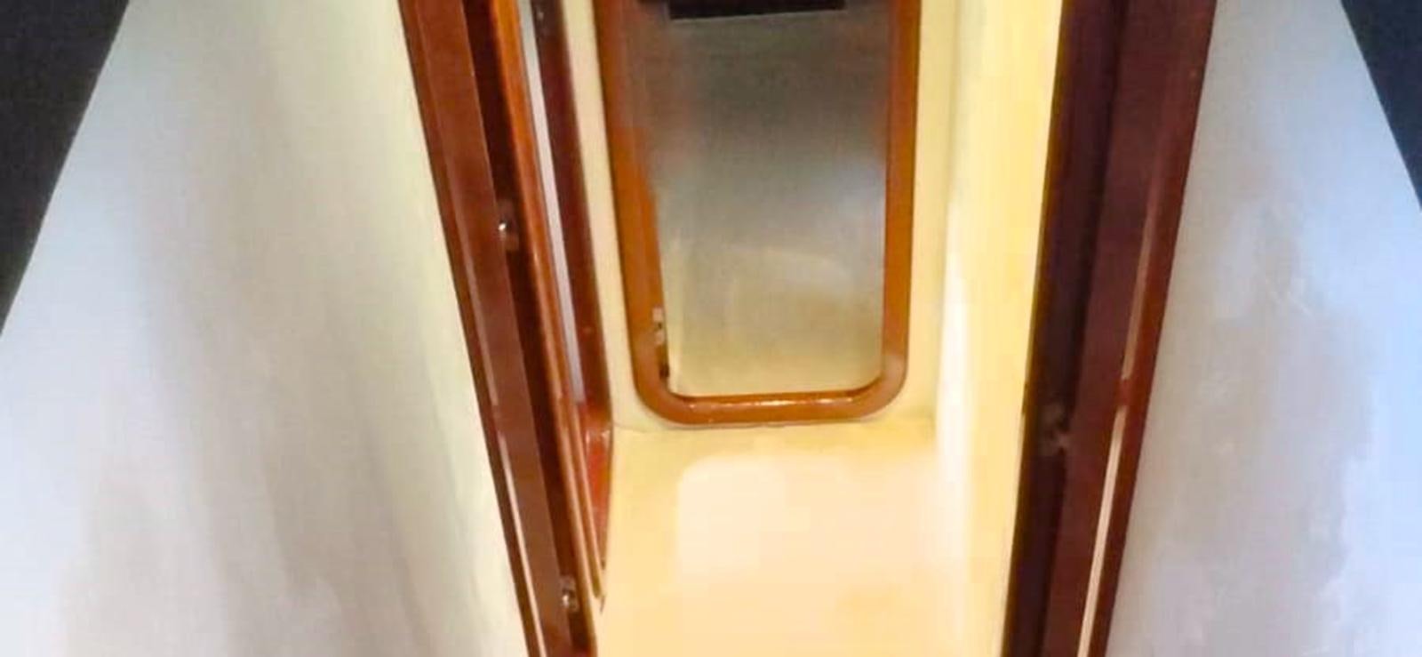 a door with a window aboard GOLDEN EX Yacht for Sale