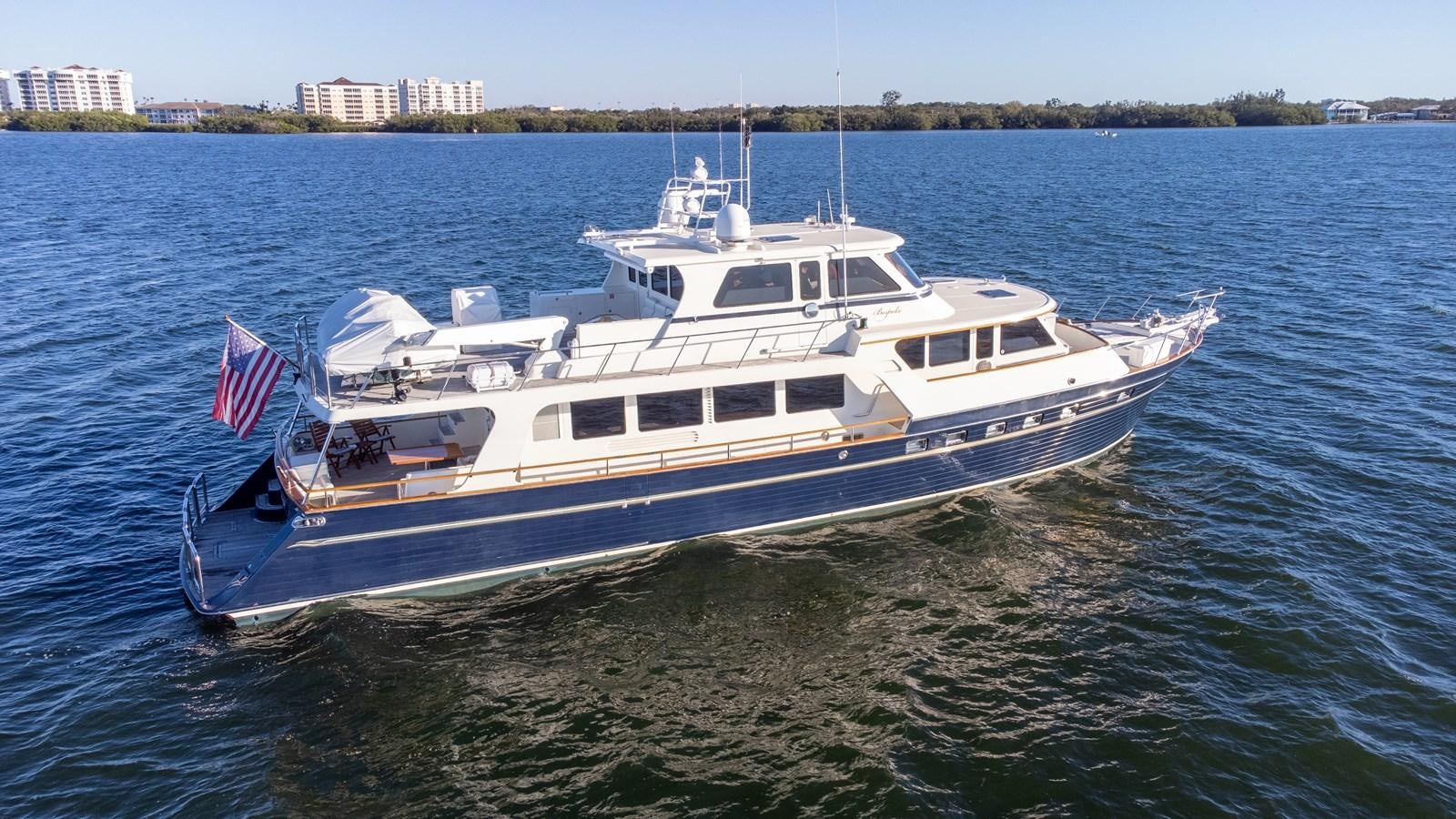 a boat on the water aboard BESPOKE Yacht for Sale