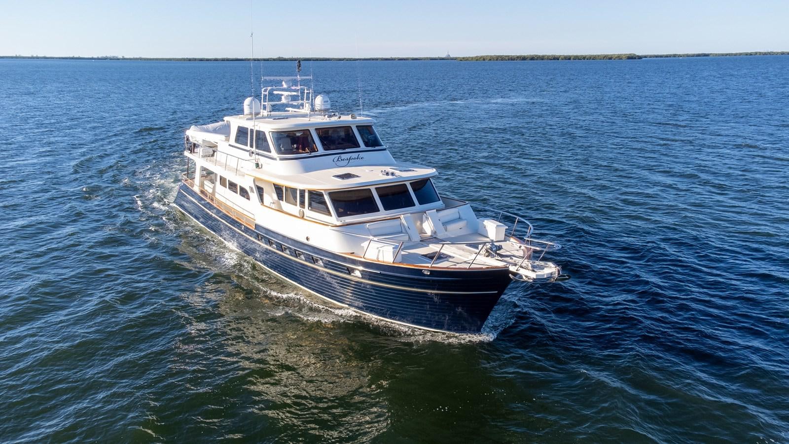 a boat in the water aboard BESPOKE Yacht for Sale