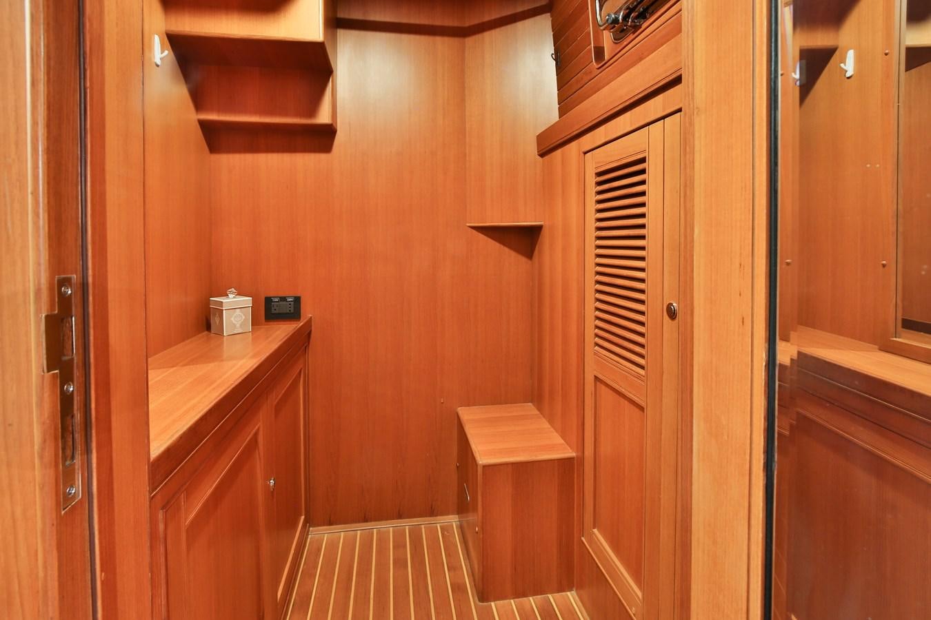 a room with a counter and a sink aboard BESPOKE Yacht for Sale