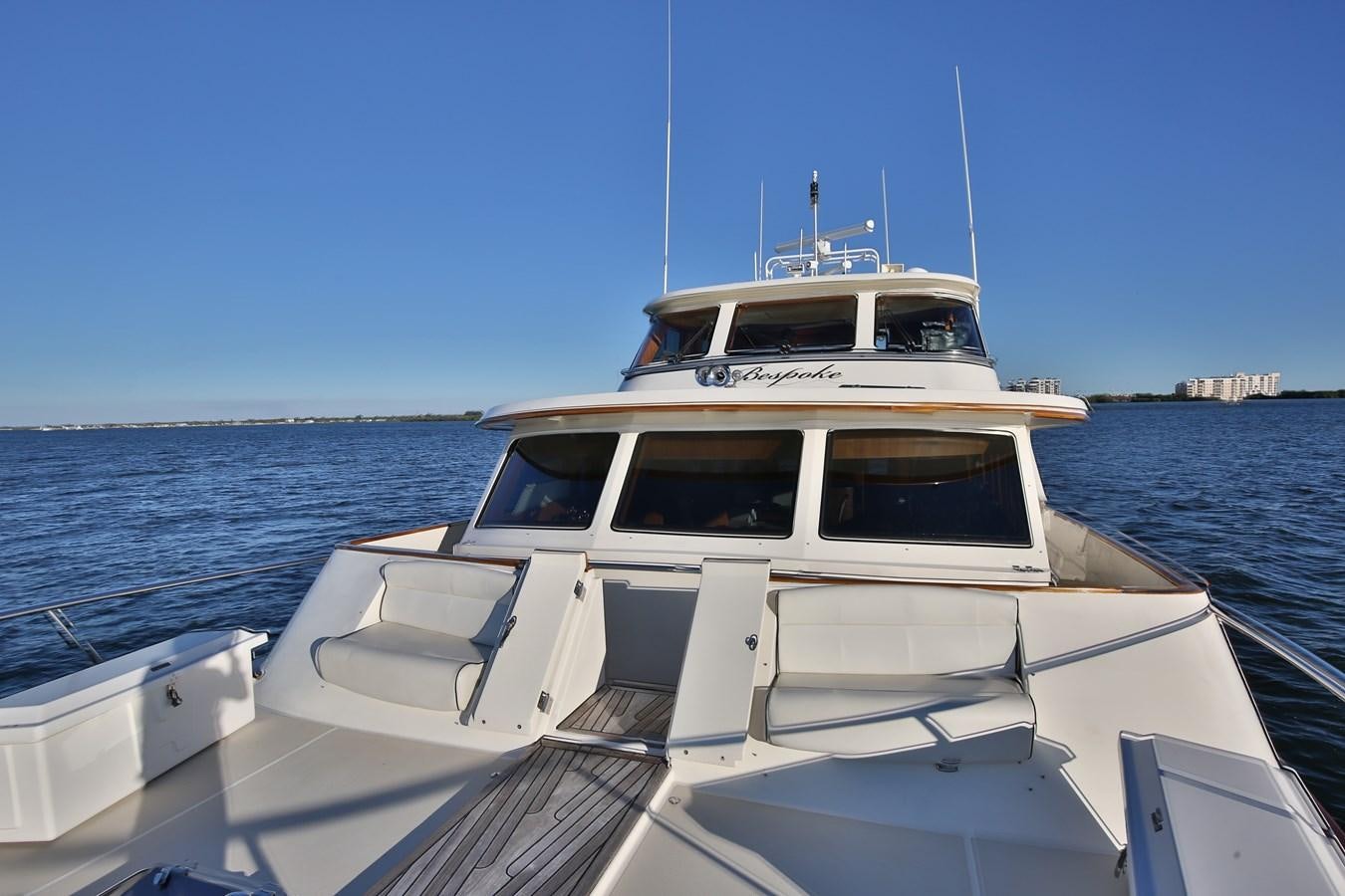 a boat on the water aboard BESPOKE Yacht for Sale
