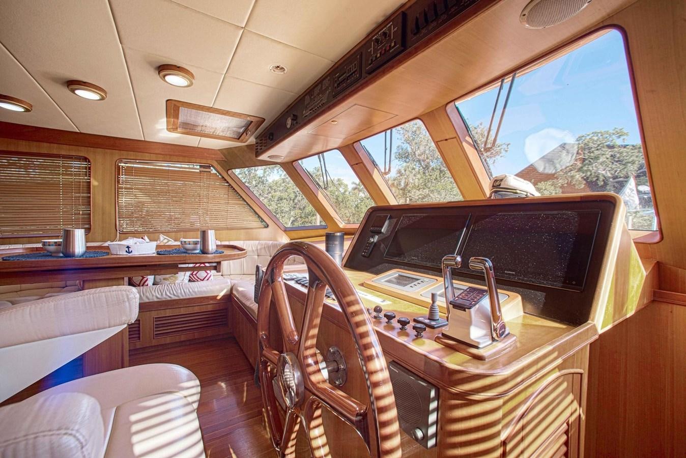 inside of a train aboard DISCONNECTED Yacht for Sale