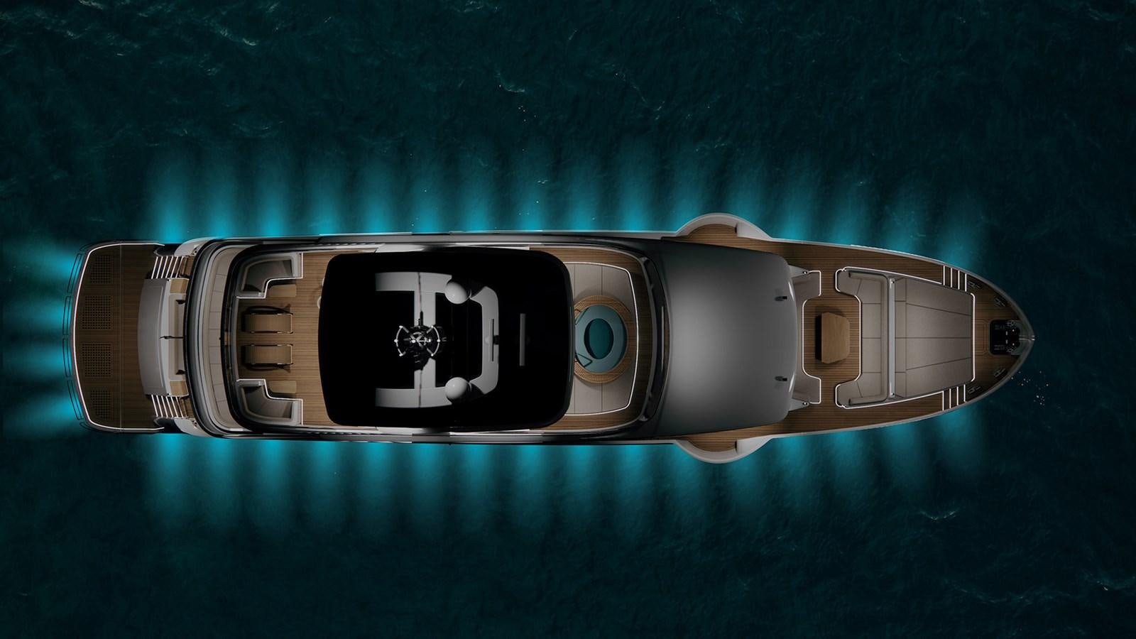 a silver and gold camera aboard 2024 LAZZARA UHV 125 Yacht for Sale