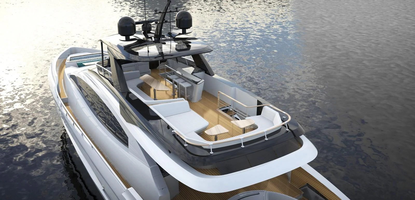 a boat on the water aboard 2024 LAZZARA LSY 120 Yacht for Sale